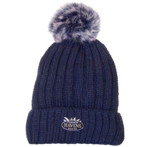 HAVENS winterbeanie met afneembare pompom 